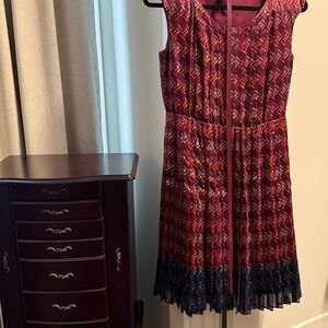 Halogen Burgundy and Black Dress